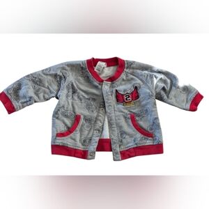 🍼 4 for $10 Boys motorcycle print sweater 12 mo snaps